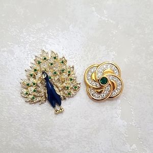 Signed Vintage D'Orlan and Roman Brooches